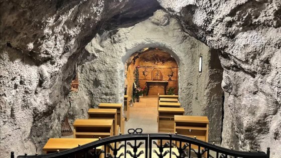 Inside Budapest Cave Church