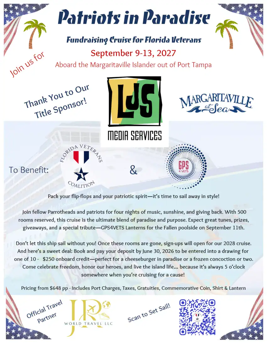 Patriots in Paradise-Fundraising Cruise flyer